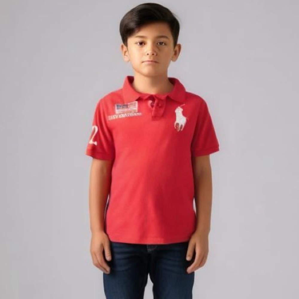 Polo by Ralph Lauren USA 2010 Olympic Collectible Red Pique Polo Size L (14-16y)